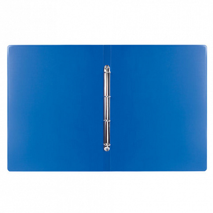 Папка на 4 кольцах БОЛЬШОГО ФОРМАТА А3, ВЕРТИКАЛЬНАЯ, 30 мм, синяя, 0,8 мм, BRAUBERG "Стандарт", 225765