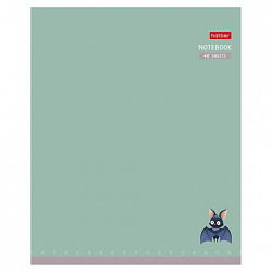 Тетрадь А5 48 л., HATBER скоба, клетка, Soft-touch ламинация, "Мышонок Creepy" (микс в спайке), 092145, 48Т5лВ1