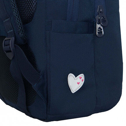 Рюкзак GRIZZLY школьный, анатомическая спинка, 2 отделения, для девочек, "VELVET BOW", 39х26х17 см, RG-566-5/2