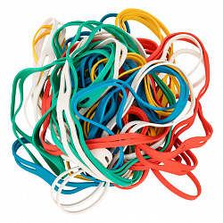 Резинки КРЕСТООБРАЗНЫЕ упаковочные, диаметр 160 мм, 25 шт., цветные, каучук, BRAUBERG, 440195