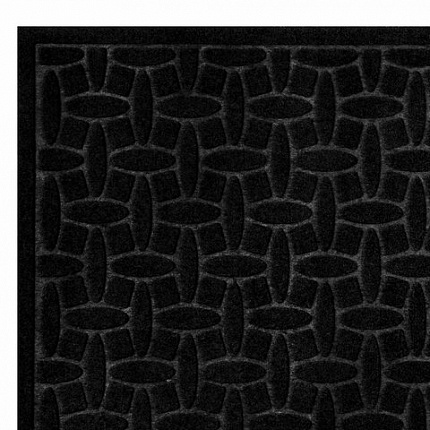 Коврик придверный 60х90 см, ЧЕРНЫЙ, грязезащитный, 430 г/м2, фактурный рисунок АЛМАЗ, ЛЮБАША, 701054
