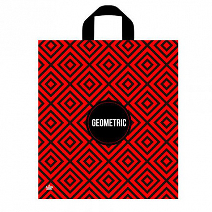 Пакет с петлевой ручкой ПНД, 42х38 см, "Геометрик", 37 мкм, н00242816