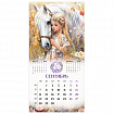 Календарь настенный перекидной 2026 г., BRAUBERG, 12 листов, 28,5х28,5 см, "Лошадка и девочка", 116937