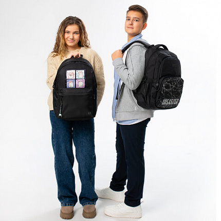 Рюкзак BRAUBERG CONCEPT универсальный, 2 отделения, светоотражающий принт, "Disaster", 45х30х18 см, 273848