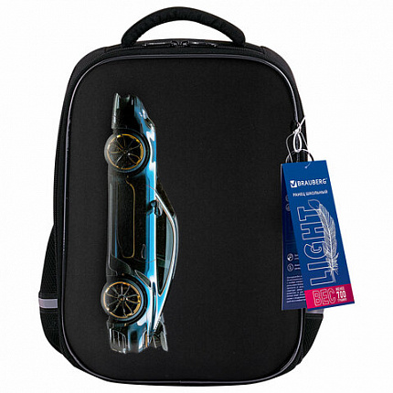 Ранец BRAUBERG LIGHT, 1 отделение, с брелком, Vertical car, 36х26х13 см, 273110