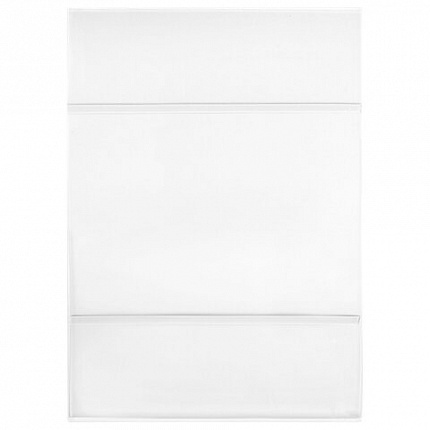 Подставка настенная для рекламных материалов ВЕРТИКАЛЬНАЯ (210х297 мм), А4, САМОКЛЕЯЩАЯСЯ, BRAUBERG, 290432