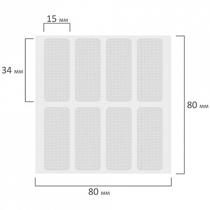 Клеевые полоски двусторонние, 34х15 мм, акриловая основа, 32 шт., BRAUBERG, 608778