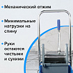 Тележка уборочная BRABIX, 1 съемное ведро 25 л, механический отжим, корзина, металлический каркас, синяя, 601498