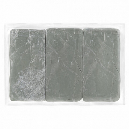 Глина для лепки голубая, 3 кг, вакуумированная, готовая, размачиваемая, BRAUBERG HOBBY, 665358