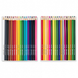 Карандаши цветные мягкие BRAUBERG АКАДЕМИЯ, 36 цветов, шестигранные, грифель 3 мм, натуральное дерево, 181867