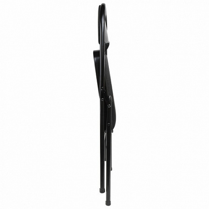 Стул складной BRABIX "Golf Plus CF-003 КОМФОРТ", чёрный каркас, чёрная ткань, 532889