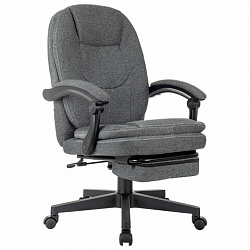 Кресло офисное CH-868MSG-BF, синхромеханизм, вибромодуль, подставка для ног, ткань, серое, 1998751