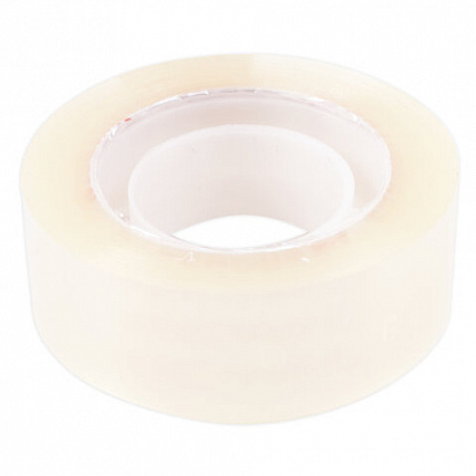 Клейкие ленты 19 мм х 33 м канцелярские BRAUBERG, комплект 12 шт., прозрачные, 223125