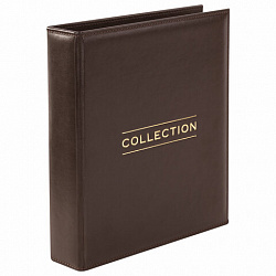 Альбом нумизмата из экокожи для монет и купюр OPTIMA, 245х270 мм, со стартовым комплектом, STAFF, 238075