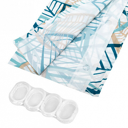 Шторка для ванной PEVA, 180х180 см, кольца в комплекте, дизайн ассорти, РАСТЕНИЯ, PRIMILA (ПРИМИЛА), 700076