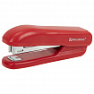 Степлер №10 BRAUBERG "SX-19", до 12 листов, с антистеплером, красный, 228589