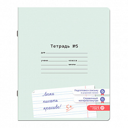 Тетрадь ПРОПИСЬ № 5 12 л. узкая линия, со справочным материалом, обложка картон, ЮНЛАНДИЯ, 404850