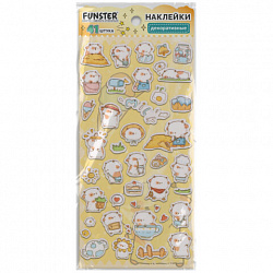 Наклейки декоративные "Милые животные", 17,5х9 см, ассорти 6 видов, FUNSTER (ФАНСТЕР), 6666081
