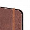 Ежедневник датированный 2026, А5, 151х213 мм, BRAUBERG "Note", под кожу, держатель для ручки, коричневый, 117515