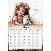 Календарь-планер настенный перекидной на 2026 г., BRAUBERG, 12 листов, 29,5х21,3 см, "Sweet pony", 116948
