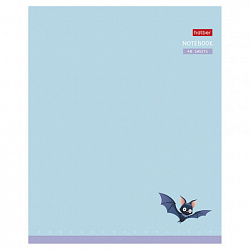 Тетрадь А5 48 л., HATBER скоба, клетка, Soft-touch ламинация, "Мышонок Creepy" (микс в спайке), 092145, 48Т5лВ1