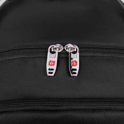 Рюкзак GERMANIUM UPGRADE Max, 3 отделения, отделение для ноутбука, USB-порт, UP-5, черный, 49х34х24 см, 271669