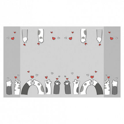 Обложки "PAWS" для тетрадей и дневников, КОМПЛЕКТ 10 шт, ПЛОТНЫЕ, 210*350 мм, 110 мкм, FUNSTER, 274086