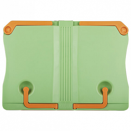 Подставка для книг ЮНЛАНДИЯ, регулируемый наклон, прочный ABS-пластик, светло-зеленая, 237898