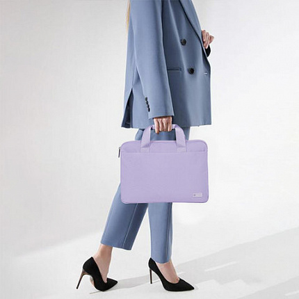 Сумка портфель HEIKKI ULTRA (ХЕЙКИ) с отделением для ноутбука 15,6", Lavender, лавандовая, 28х39х3 см, 272610