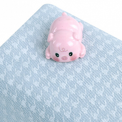 Пенал ЮНЛАНДИЯ ЮНИОР, 1 отделение, полиэстер, аппликация, "Piggy", 20х6х4 см, 273804