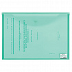 Папка-конверт с кнопкой БОЛЬШОГО ФОРМАТА (305х435 мм), А3, прозрачная, зеленая, 0,18 мм, BRAUBERG, 224033