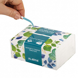 Салфетки косметические 200 шт. в упаковке, 2 слоя, 13,5х19 см, LAIMA PREMIUM UNIT PACK, 116357