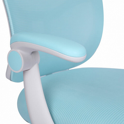 Кресло детское с подставкой для ног BRABIX "Toy MG-205", сетка/ткань TW, голубое, 533152