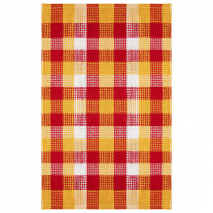 Салфетка вафельная универсальная, ХЛОПОК, 40х64 см, цветная клетка, ассорти, BOOMHOUSE (БУМХАУС), 700883