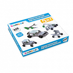 Конструктор металлический "Для уроков труда №2", 5 в 1 с подвижными деталями, 292 элемента, BAMBOX, 667037