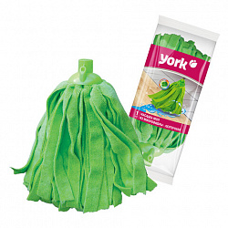 Насадка МОП для швабры ленточная, крепление еврорезьба, микрофибра, 26см, 150г, YORK,, 77020