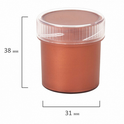 Краски акриловые МЕТАЛЛИК для рисования и творчества 6 цветов по 20 мл BRAUBERG HOBBY, 192437