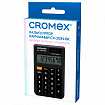 Калькулятор карманный CROMEX (КРОМЕКС) CX-210N-BK (96х62 мм), 8 разрядов, двойное питание, черный, 273834