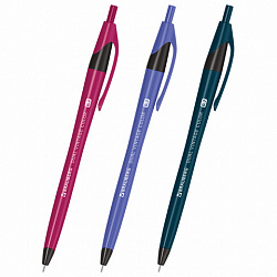 Ручка шариковая масляная автоматическая BRAUBERG "DUAL VINTAGE COLOR", СИНЯЯ, пишущий узел 0,7 мм, линия письма 0,35 мм, 144328