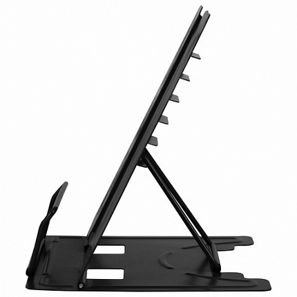 Подставка для книг и учебников большая BRAUBERG, Black, регулируемый наклон, металлическая, 238057