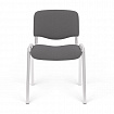 Стул для персонала и посетителей "ИЗО", хромированный каркас, ткань серая С-73, В-40