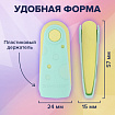 Ластики BRAUBERG "ULTRA PASTEL", НАБОР 3 ШТУКИ, 57х24х15 мм, ассорти пастель, бирюзовый пластиковый держатель, блистер, 272689