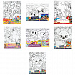 Картина детская по контуру, АССОРТИ 7 видов, 20х25 см, на подрамнике, акрил, кисти, МУЛЬТИ АРТ, 8084