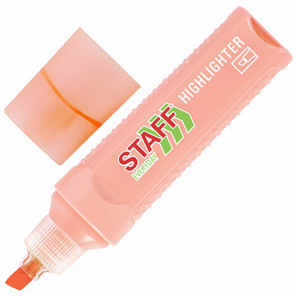 Набор текстовыделителей 4 ПАСТЕЛЬНЫХ ЦВЕТА, STAFF "EVERYDAY HL-707", линия 1-5 мм, скошенный наконечник, 152549