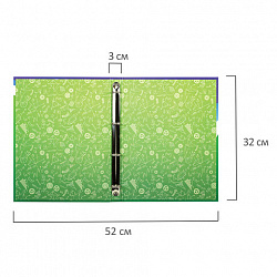 Папка-портфолио школьника/дошкольника "ШКОЛЬНАЯ ИСТОРИЯ", 4 кольца, обложка твёрдая матовая, BRAUBERG, 115241