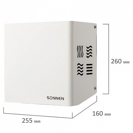 Сушилка для рук SONNEN HDR-1200W, 1200 Вт, производство РОССИЯ, антивандальная, 12 м/с, сталь, 701870