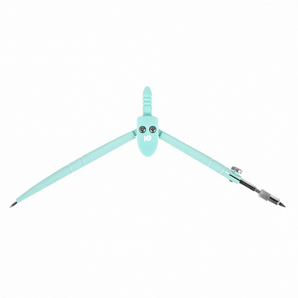 Циркуль ЮНЛАНДИЯ 120 мм, металлический, пастельные цвета ассорти, защитный колпачок, пластиковый пенал, дисплей, 210688