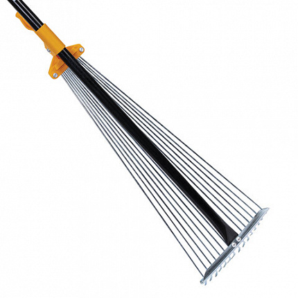 Грабли веерные 15 зубьев раздвижные, захват 20-60 см, ОБЩАЯ ДЛИНА 120-150 см, RABBITEX (РАББИТЕКС) "LONG HANDLE", 700495