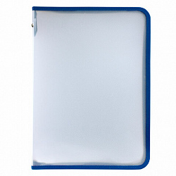 Папка для документов и тетрадей на молнии пластиковая BRAUBERG А4, 320х230 мм, прозрачная, 271713