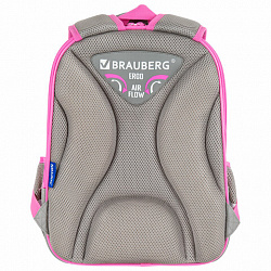 Ранец BRAUBERG QUADRO, 3 отделения, с брелоком, "Дружба котиков", велюровая панель, 37х28х18 см, 273105